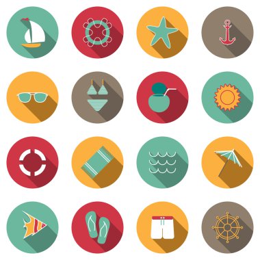 Deniz ve yaz simgeler kümesi