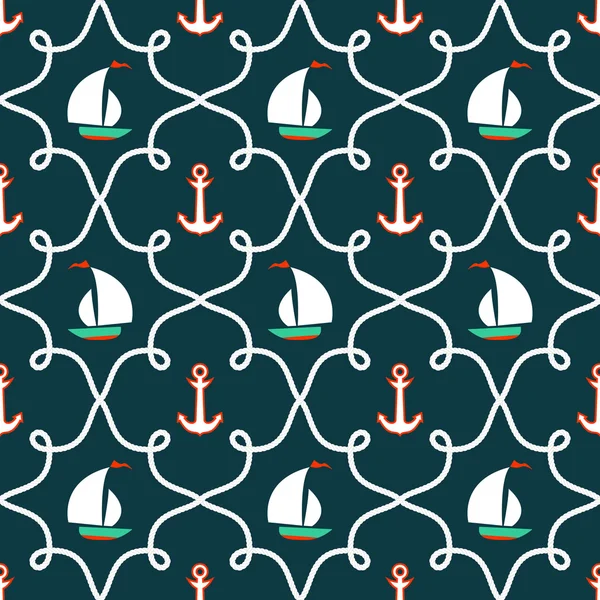 Seamless sea pattern — Stock Vector