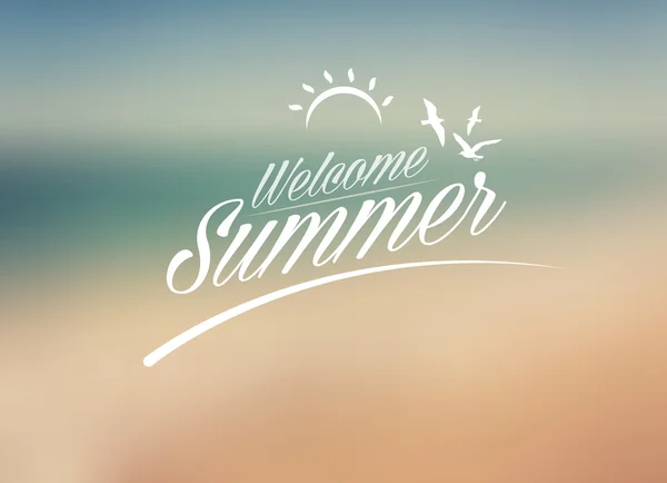 Welcome Summer, mensagem gráfica criativa para o seu design de verão — Fotografia de Stock