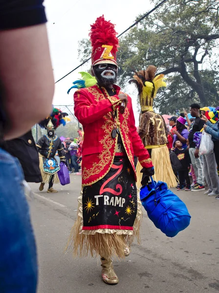 Nova Orleães Louisiana Eua Fevereiro 2020 Pessoas Celebram Mardi Gras — Fotografia de Stock