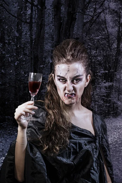Портрет вампира. Хэллоуин — стоковое фото