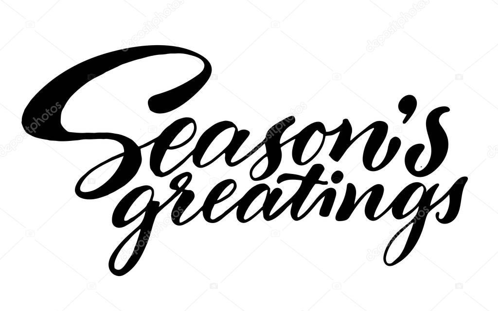 Seasons greatings, vector illustration for christmas holiday.