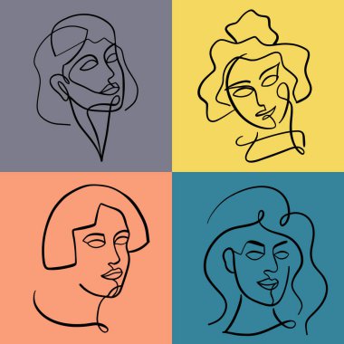 Aralıksız bir sıra kadın portresi..