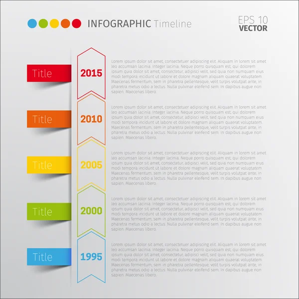 Dikey vektör Infographic zaman çizelgesi şablonu