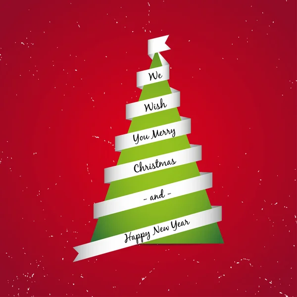 Lint kerstboom — Stockvector