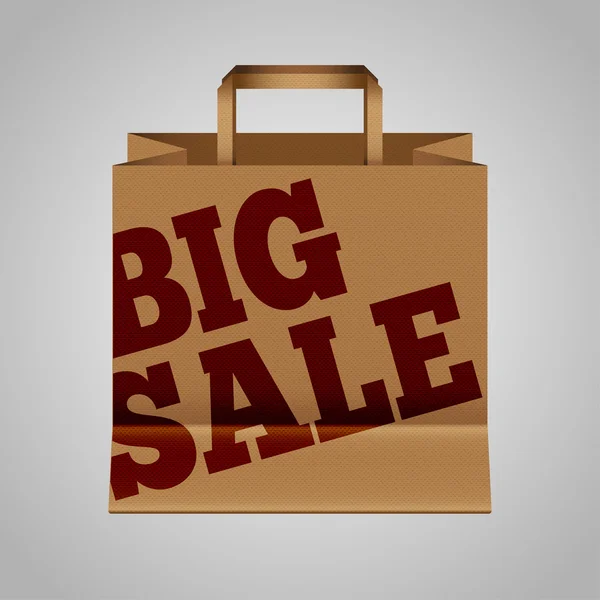 Big sale paper bag — Stock Vector