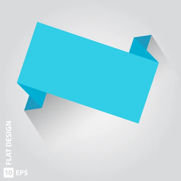 平坦折り紙バナー — ストックベクタ