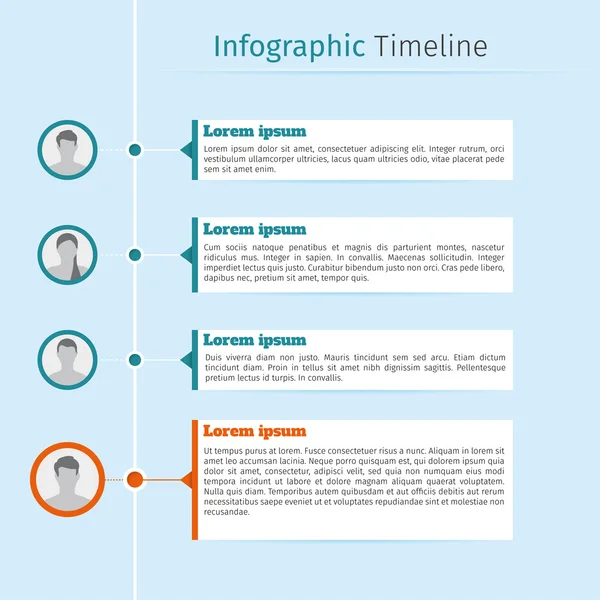 Chronologie infographique personnelle — Image vectorielle