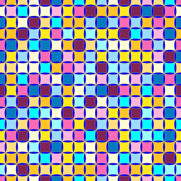 Bezešvé Vektorové Abstraktní Obraz Mozaiky Náhodně Rozmístěných Čtverců Růžové Fialové — Stockový vektor