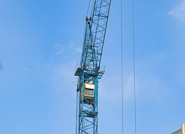 Tower Crane Top, Control Cab, Load Boom, Ropes, Blocks, Ladders and Observation Bridge