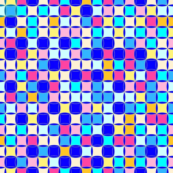 Tileable Vector Abstract Image Mosaic Randomly Arranged Squares Blue Blue — Stockový vektor