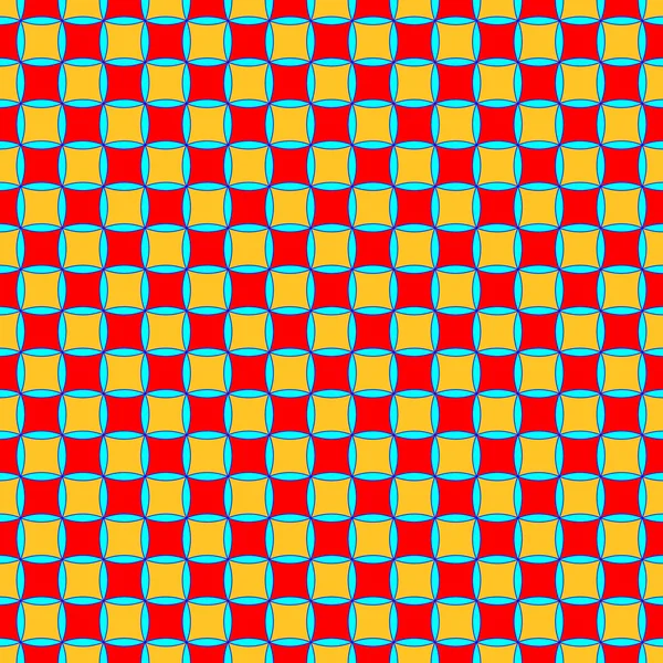 Naadloze Vector Abstract Afbeelding Van Vierkanten Van Rood Oranje Kleuren — Stockvector