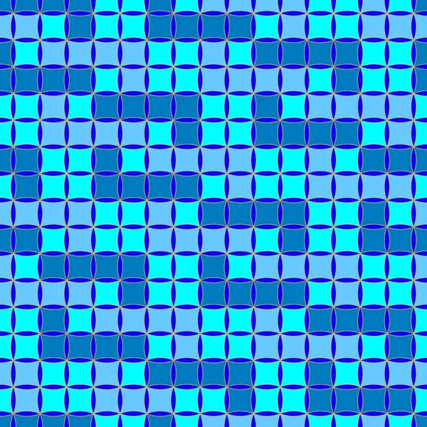 Zökkenőmentes Vektorkép Négyzetek Kék Kék Színek Rendezett Lánc Alkalmazás Tervezésben — Stock Vector