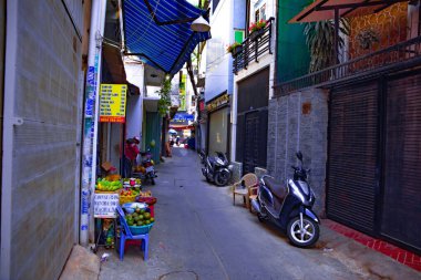 Ho Chi Minh 'de yoğun bir trafik sıkışıklığı var.