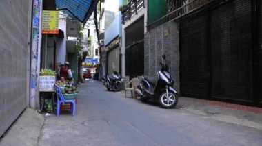 Ho Chi Minh 'de yoğun bir trafik sıkışıklığı var.