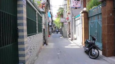 Ho Chi Minh 'de yoğun bir trafik sıkışıklığı var.