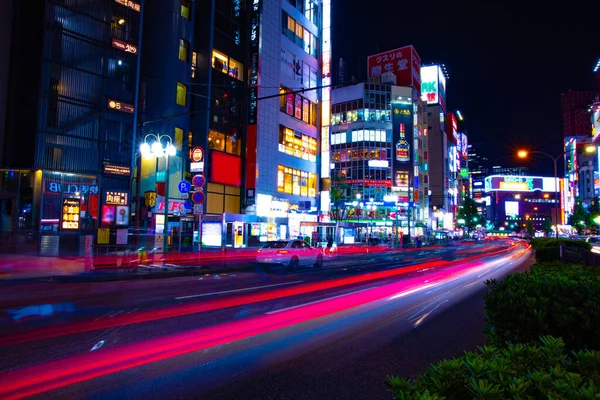 A night neon street in Shinjuku wide shot — Stock Photo, Image