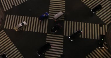 Ginza yüksek açılı bir Sukiyabashi gecesi.