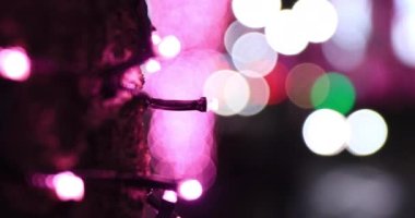 Shibuya 'da bir gece aydınlandı, el kamerasıyla çekilmiş.