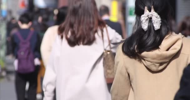 Une grande vitesse de marche des employés de bureau dans la ville urbaine de Shinjuku — Video