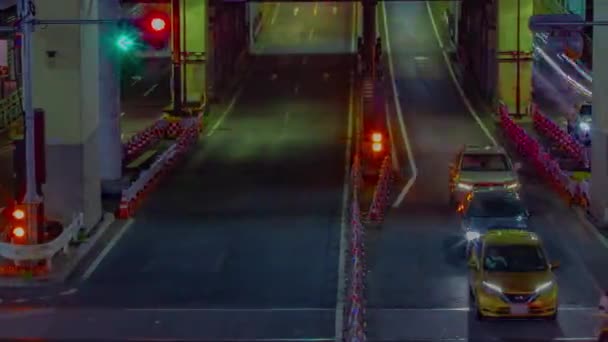 渋谷パニングの渋滞の夜のタイムラプス — ストック動画