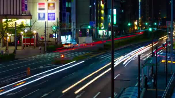 Kinshicho 'daki neon sokağında bir gece vakti. — Stok video