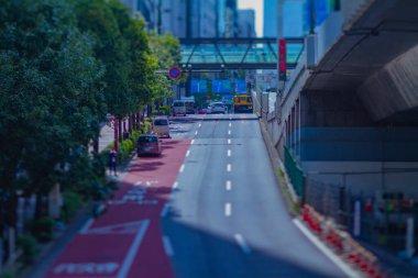Shibuya kentindeki minyatür trafik sıkışıklığının zamanlaması.