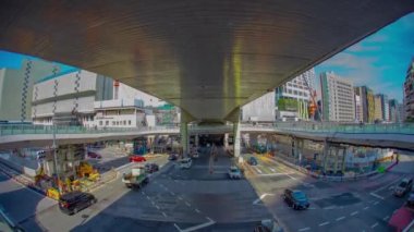 Shibuya 'nın şehir merkezindeki trafik sıkışıklığının zamanlaması.