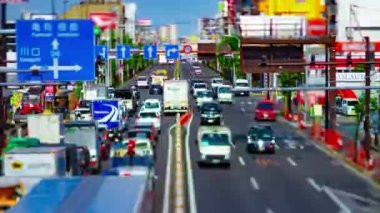 Tokyo 'nun şehir merkezindeki trafik sıkışıklığının zaman aşımı.