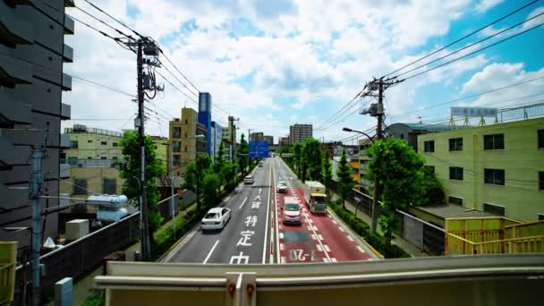 O scurgere de timp de blocaj de trafic pe strada din centrul orașului, în Tokyo zi largă împușcat — Videoclip de stoc