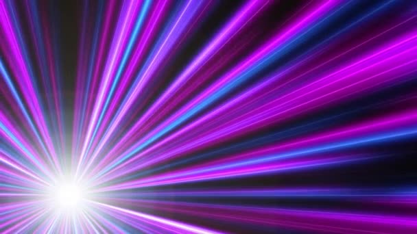 Discotheque neon lights abstract color lines motion pattern — Stock Video