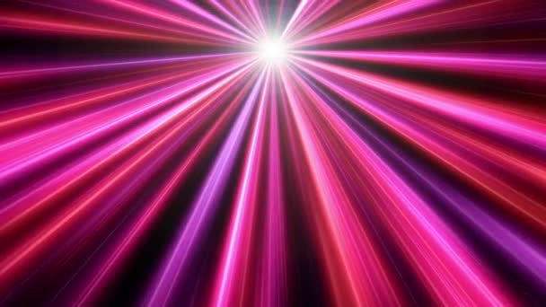 Discoteca neon luci astratte linee di colore modello di movimento — Video Stock