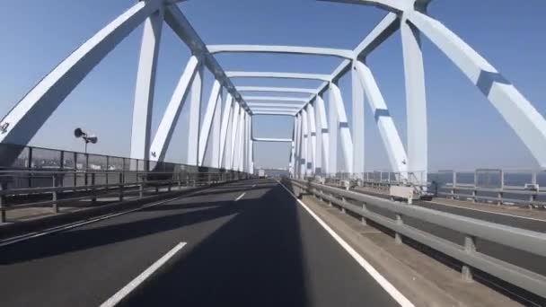 東京の橋の上を走る街並みの数々 — ストック動画