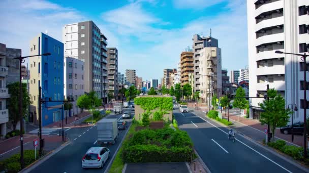 A timelapse of traffic jam at the avenue in the downtown in Tokyo wide shot — Video