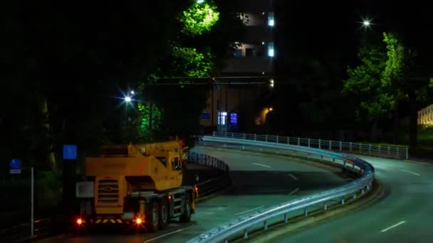 Aoyama Zoom 'daki şehir caddesinde trafik sıkışıklığı gecesi — Stok video