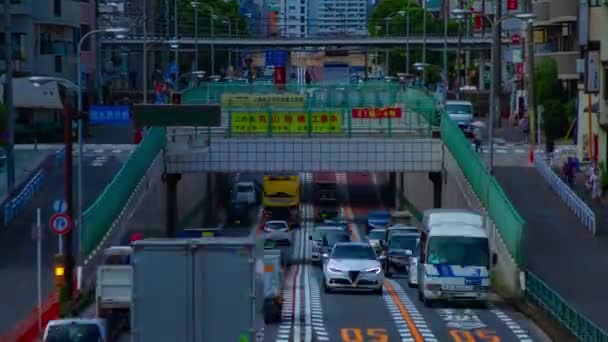 A belvárosi utca időzónája a sugárúton nappali távolsági zoom — Stock videók