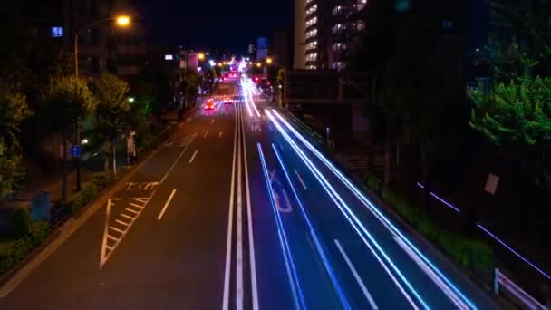 東京のダウンタウンの通りのタイムラプスワイド撮影パンニング — ストック動画