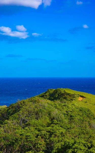 Promontorio Miyakozaki cerca del océano azul en Amami oshima Kagoshima —  Fotos de Stock