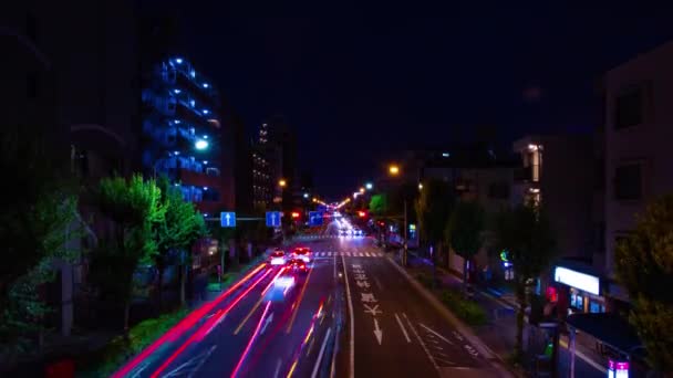 Хронометраж улицы в центре Токио с широким наклоном — стоковое видео