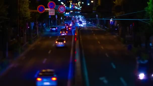 Sebuah tiLapse miniatur jalan pusat kota di Tokyo miring tiltshift — Stok Video