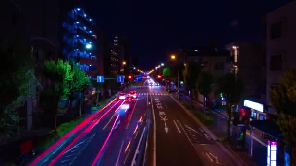 A timelapse da rua baixa em Tóquio ampla inclinação tiro — Vídeo de Stock