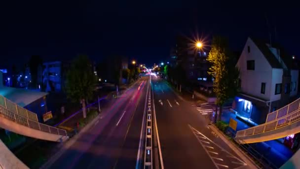 Un timelapse della strada del centro di Tokyo fish eye shot tilt — Video Stock