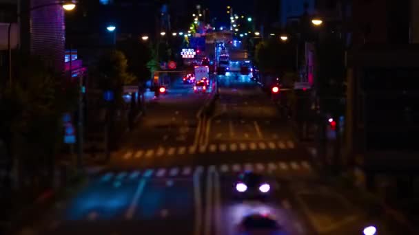 Хронология миниатюрной улицы в центре Токио — стоковое видео