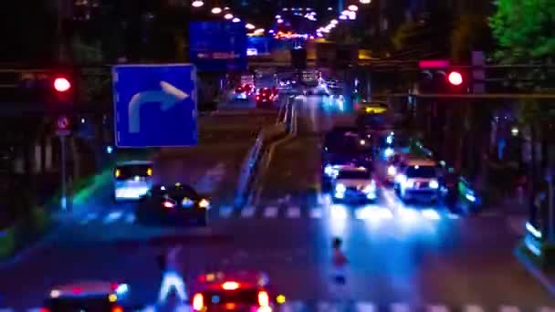 Uma timelapse da miniatura do centro da rua em Tóquio tiltshift zoom — Vídeo de Stock