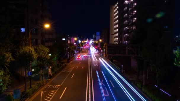 A timelapse of the downtown street in Tokyo wide shot zoom — Stock Video