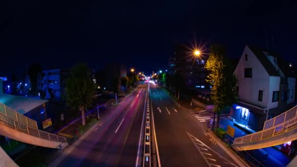 Un timelapse della strada del centro di Tokyo fish eye shot — Video Stock