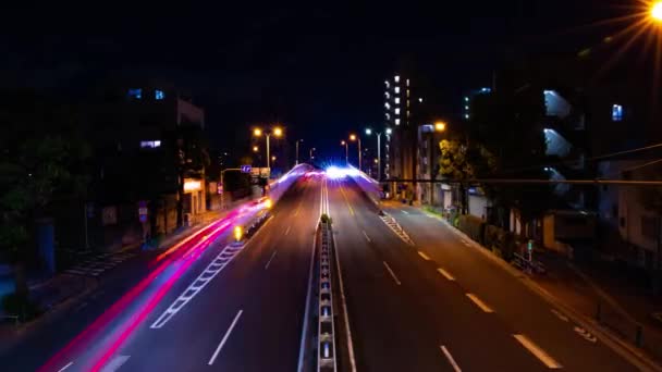 Ночной хронометраж улицы в центре Токио — стоковое видео