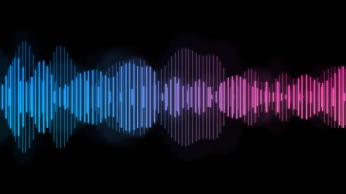 Neon renkli dalga formunun bir çizimi. Yüksek kalite fotoğraf