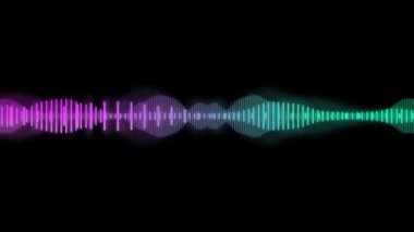 Neon renkli dalga formunun hareketli grafikleri. Yüksek kalite 4k görüntü