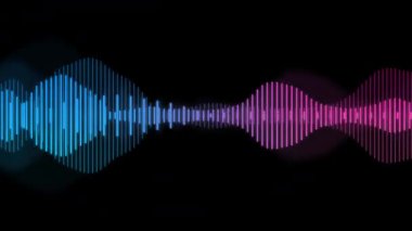 Neon renkli dalga formunun hareketli grafikleri. Yüksek kalite 4k görüntü